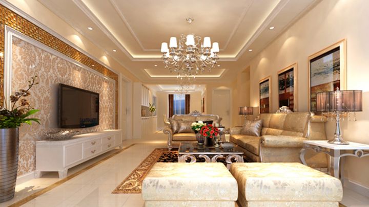 錦繡花苑134㎡歐式風格案例