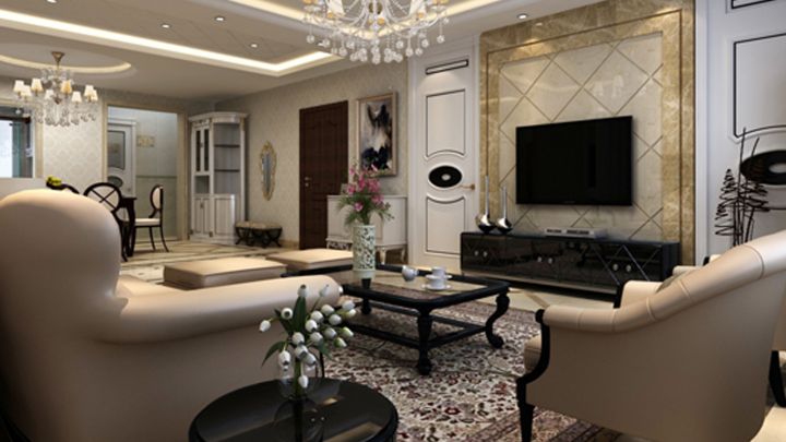 金鼎麗城135㎡簡(jiǎn)歐風(fēng)格案例