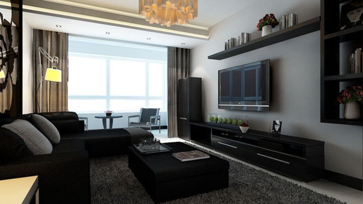 世紀龍庭100㎡現代簡約黑白灰