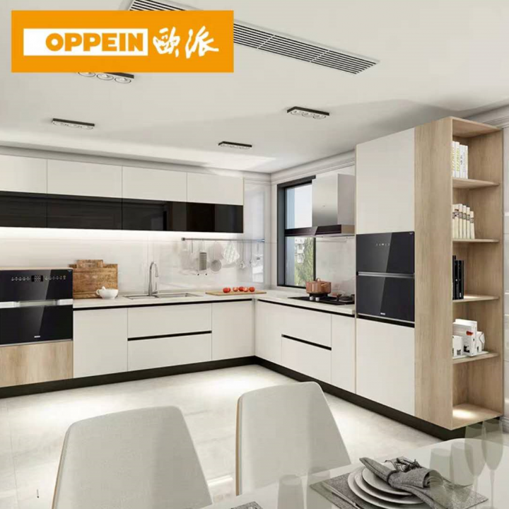 歐派整體櫥柜定制開放式廚房裝修廚柜吊柜石英石臺