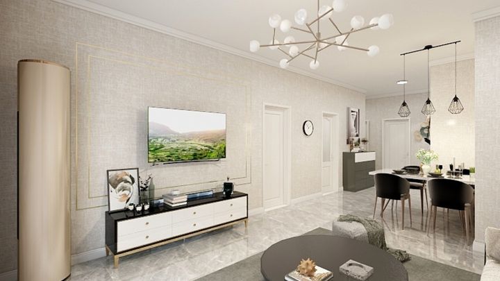 唐山萬潤城-116平米-8.8萬元-簡約而不簡單的設計