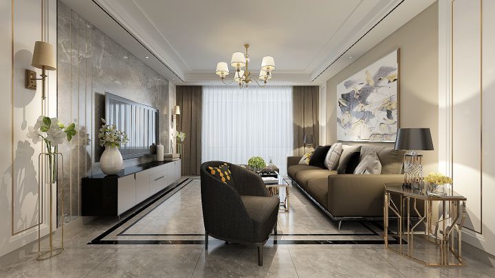 鉑悅山-140平米-15萬元-節奏黑白灰