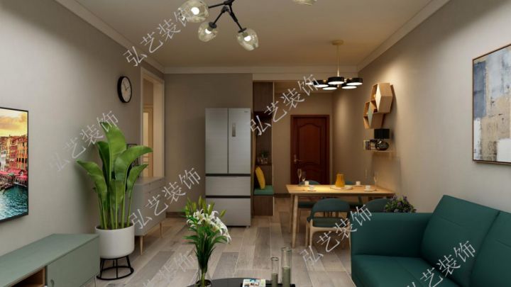 唐山景泰翰林F區(qū)-87平米-6萬元-淺色系設計