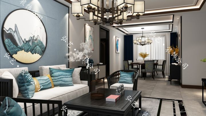 景泰翰林-137平米-12萬元-深色原木系