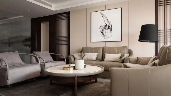 裝修設計效果圖，新中式裝修設計效果圖案例