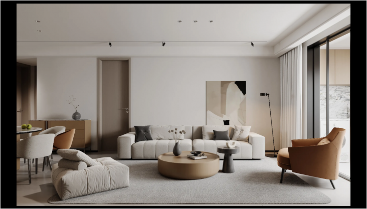 143㎡實用簡約風一鏡到底