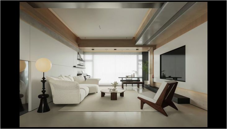 現代原木風實景落地